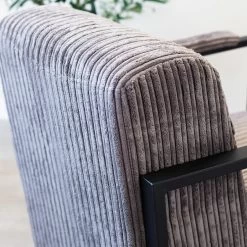 Moderne Fauteuil Madeline Ribstof Antraciet - Stof - Grijs -Beste Fauteuil Winkel 1000051929 0103