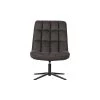 WOOOD Dirkje Draaifauteuil - Leerlook - Zwart - 101x70x85 -Beste Fauteuil Winkel 1000052486