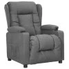 VidaXL Fauteuil Verstelbaar Stof Lichtgrijs 1 VidaXL Fauteuil Verstelbaar Stof Lichtgrijs -Beste Fauteuil Winkel 1000054684