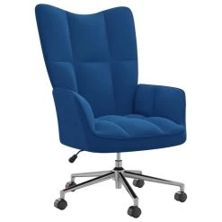 VidaXL Relaxstoel Fluweel Blauw