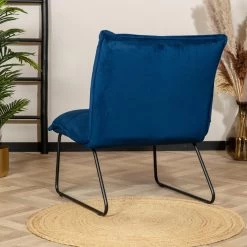 Velvet Fauteuil Maud Donkerblauw - Stof - Blauw -Beste Fauteuil Winkel 1000058494 0102