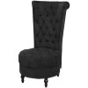 VidaXL Fauteuil Hoge Rugleuning Stof Zwart -Beste Fauteuil Winkel 1000059108