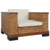 VidaXL Fauteuil Met Kussens Natuurlijk Rattan Bruin -Beste Fauteuil Winkel 1000059133