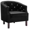 VidaXL Fauteuils Fluweel Zwart 1 VidaXL Fauteuils Fluweel Zwart -Beste Fauteuil Winkel 1000059137