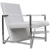 VidaXL Fauteuil Met Chromen Poten Kunstleer Wit 2 VidaXL Fauteuil Met Chromen Poten Kunstleer Wit -Beste Fauteuil Winkel 1000059140