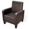 VidaXL Fauteuil Kunstleer Bruin 2 VidaXL Fauteuil Kunstleer Bruin -Beste Fauteuil Winkel 1000059153