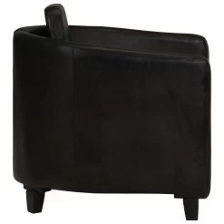 VidaXL Fauteuil Echt Leer Zwart -Beste Fauteuil Winkel 1000059161 0102
