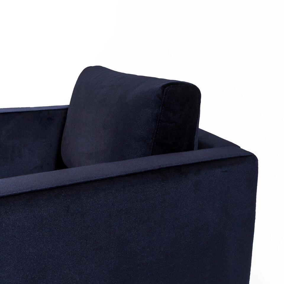 Fauteuil Velvet Blauw Brooklyn - Stof - Blauw 6 Fauteuil Velvet Blauw Brooklyn - Stof - Blauw - Afbeelding 4