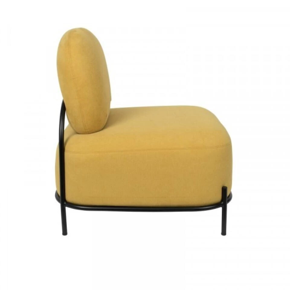Giga Meubel Fauteuil Stof Geel - 71x66x77cm - Stoel Polly 5 Giga Meubel Fauteuil Stof Geel - 71x66x77cm - Stoel Polly - Afbeelding 3