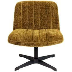 Giga Meubel Fauteuil Ribstof Oker - 71x65x72,5cm - Stoel Belmond
