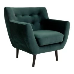 Giga Meubel Fauteuil Stof Donkergroen - Zithoogte 43cm - Stoel Monte