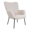 Giga Meubel Stoel Stof Wit/Zwart - Zithoogte 44,5cm - Stoel Glasgow -Beste Fauteuil Winkel 1000069890