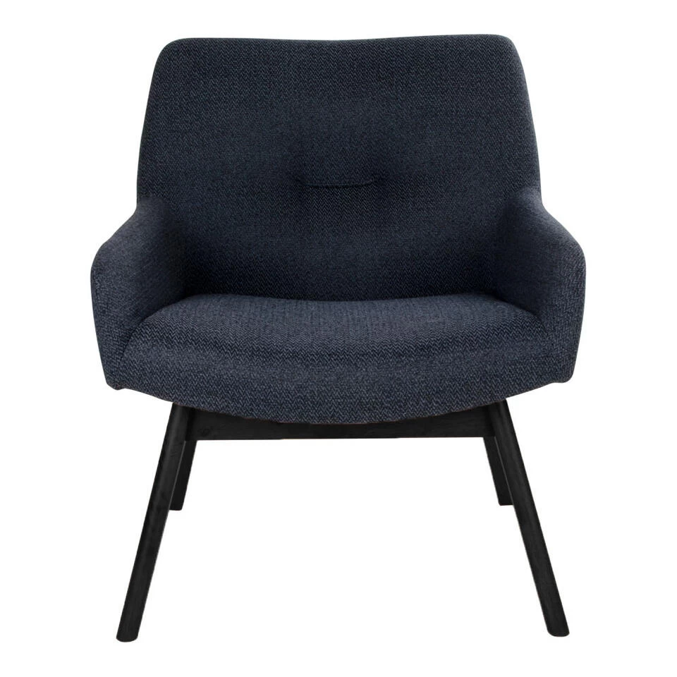 Giga Meubel Loungestoel Stof Donkergrijs/Zwart - Zithoogte 40cm 5 Giga Meubel Loungestoel Stof Donkergrijs/Zwart - Zithoogte 40cm - Afbeelding 3
