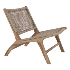 Giga Meubel Stoel Rotan Naturel - Zithoogte 40cm - Stoel Derby Teak -Beste Fauteuil Winkel 1000069893 0103