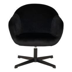 Giga Meubel Loungestoel Stof Zwart - Zithoogte 40,5cm -Beste Fauteuil Winkel 1000069894 0101