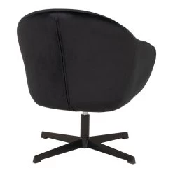 Giga Meubel Loungestoel Stof Zwart - Zithoogte 40,5cm -Beste Fauteuil Winkel 1000069894 0103