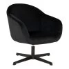 Giga Meubel Loungestoel Stof Zwart - Zithoogte 40,5cm -Beste Fauteuil Winkel 1000069894
