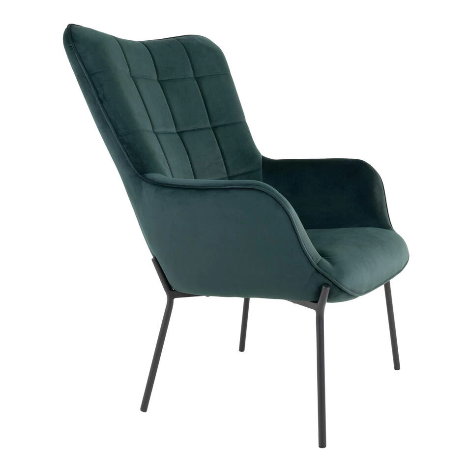 Giga Meubel Stoel Velvet Groen/Zwart - Zithoogte 44,5cm - Stoel Glasgow 6 Giga Meubel Stoel Velvet Groen/Zwart - Zithoogte 44,5cm - Stoel Glasgow - Afbeelding 4