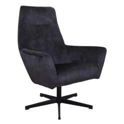 Fauteuil Draaibaar Casper Velvet Antraciet - Stof - Grijs -Beste Fauteuil Winkel 1000072638 0103