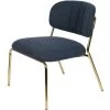 Puur Viken Fauteuil Donkerblauw/goud - Stof - Blauw 2 Puur Viken Fauteuil Donkerblauw/goud - Stof - Blauw -Beste Fauteuil Winkel 1000074919