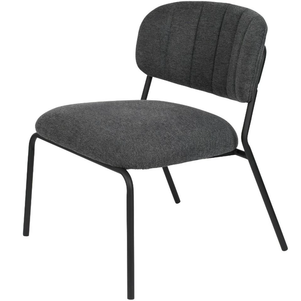 Puur Viken Fauteuil Donkergrijs/zwart - Stof - Grijs 4 Puur Viken Fauteuil Donkergrijs/zwart - Stof - Grijs - Afbeelding 2