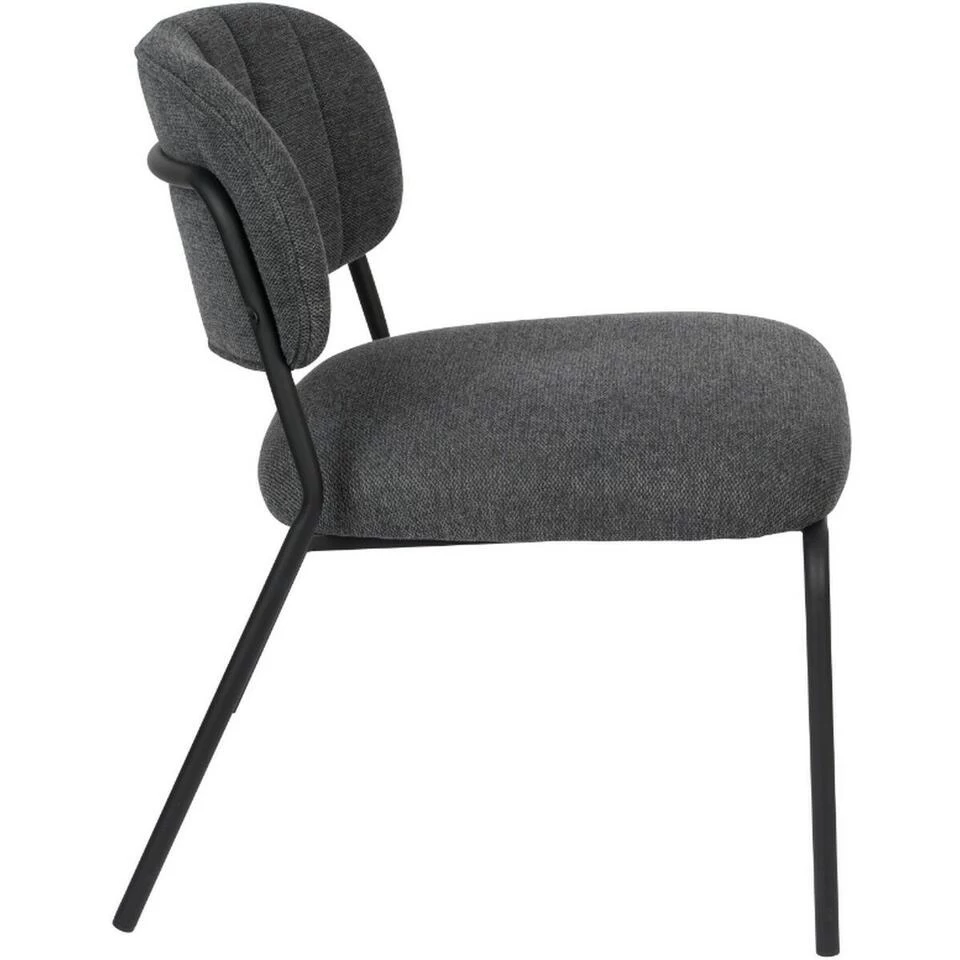 Puur Viken Fauteuil Donkergrijs/zwart - Stof - Grijs 6 Puur Viken Fauteuil Donkergrijs/zwart - Stof - Grijs - Afbeelding 4