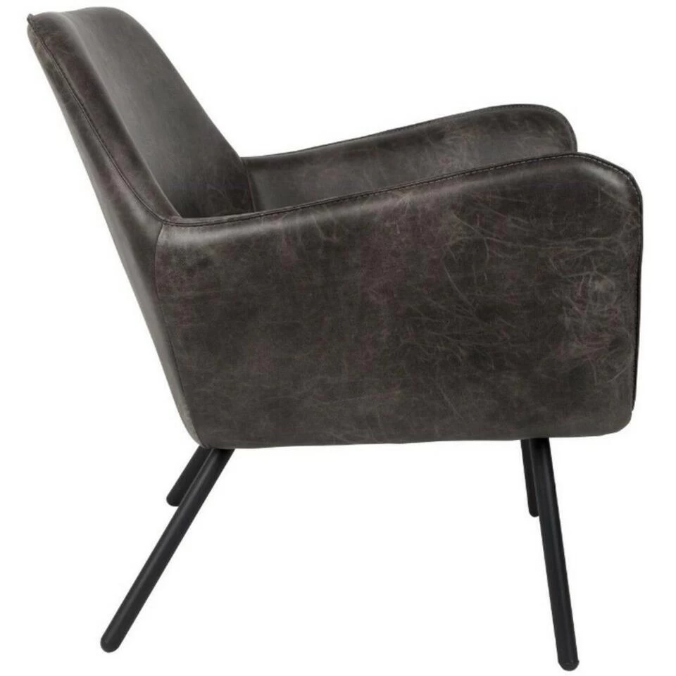 Puur Berg Fauteuil PU-leer - Lederlook - Grijs 6 Puur Berg Fauteuil PU-leer - Lederlook - Grijs - Afbeelding 4