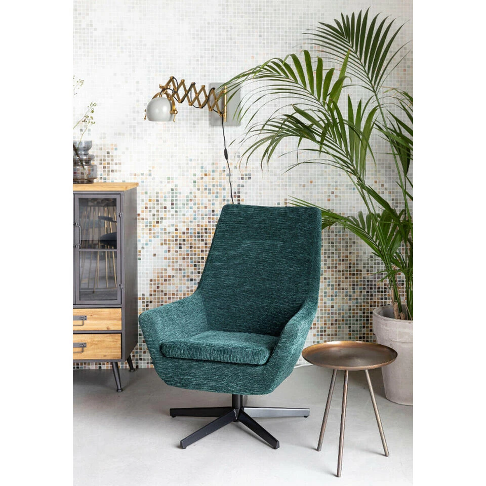 Puur Fauteuil Bruno Rib - Stof - Groen 5 Puur Fauteuil Bruno Rib - Stof - Groen - Afbeelding 3