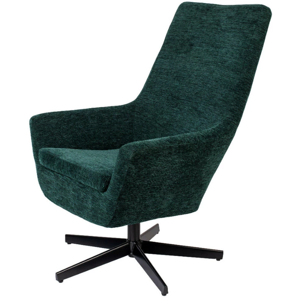 Puur Fauteuil Bruno Rib - Stof - Groen 3 Puur Fauteuil Bruno Rib - Stof - Groen