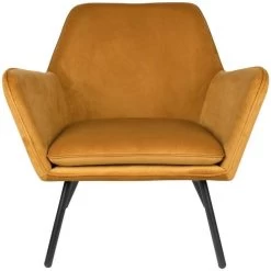 Puur Berg Fauteuil Velvet - Stof - Geel -Beste Fauteuil Winkel 1000074940 0102