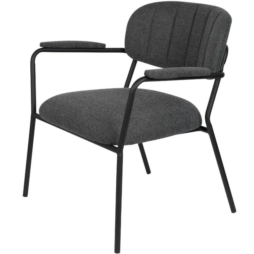 Puur Viken Fauteuil Met - Stof - Grijs 4 Puur Viken Fauteuil Met - Stof - Grijs - Afbeelding 2