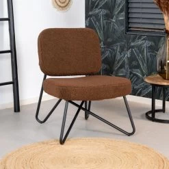 Teddy Fauteuil Jasmijn Bruin - Stof - Bruin -Beste Fauteuil Winkel 1000074952 0103