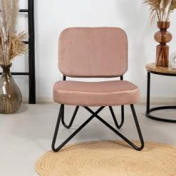 Velvet Fauteuil Jasmijn Roze - Stof - Roze -Beste Fauteuil Winkel 1000074960 0101