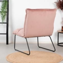 Velvet Fauteuil Maud Roze - Stof - Roze -Beste Fauteuil Winkel 1000079003 0102