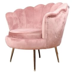 DS4U® Feliz Fauteuil Velvet - Stof - Roze 7 DS4U® Feliz Fauteuil Velvet - Stof - Roze -Beste Fauteuil Winkel 1000081200 0102