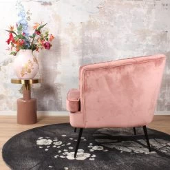 DS4U® Norah Fauteuil Velvet - Stof - Roze -Beste Fauteuil Winkel 1000081203 0103