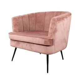 DS4U® Norah Fauteuil Velvet - Stof - Roze