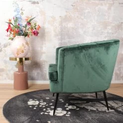 DS4U® Norah Fauteuil Velvet - Stof - Groen -Beste Fauteuil Winkel 1000081845 0103