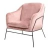 DS4U® Antonio Fauteuil Velvet - Stof - Roze 2 DS4U® Antonio Fauteuil Velvet - Stof - Roze -Beste Fauteuil Winkel 1000082944