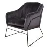 DS4U® Antonio Fauteuil Velvet - Stof - Zwart -Beste Fauteuil Winkel 1000082945