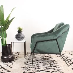 DS4U® Antonio Fauteuil Velvet - Stof - Groen -Beste Fauteuil Winkel 1000082947 0103