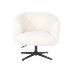 Giga Meubel Fauteuil Wit - Teddy - 78x78x71cm - Fauteuil Lisa