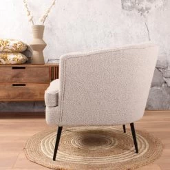 DS4U® Norah Fauteuil Bouclé - Stof - Taupe 9 DS4U® Norah Fauteuil Bouclé - Stof - Taupe -Beste Fauteuil Winkel 1000092815 0103