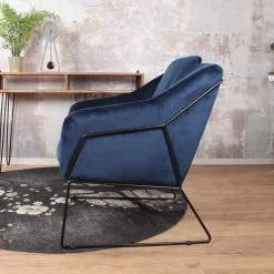 DS4U® Antonio Fauteuil Velvet - Stof - Blauw 9 DS4U® Antonio Fauteuil Velvet - Stof - Blauw -Beste Fauteuil Winkel 1000093601 0103
