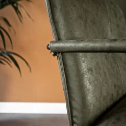 Industriële Fauteuil Hailey Groen Ecoleder - Leder - Groen -Beste Fauteuil Winkel 1000093731 0103