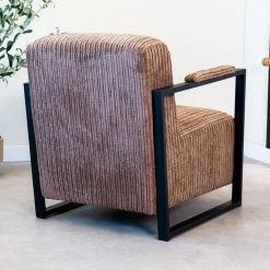 Moderne Fauteuil Madeline Ribstof Bruin - Stof - Grijs 8 Moderne Fauteuil Madeline Ribstof Bruin - Stof - Grijs -Beste Fauteuil Winkel 1000093732 0102