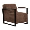 Moderne Fauteuil Madeline Ribstof Bruin - Stof - Grijs -Beste Fauteuil Winkel 1000093732
