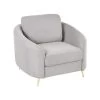 Beliani Fauteuil TROSA - Grijs Polyester -Beste Fauteuil Winkel 1000095335