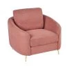 Beliani Fauteuil TROSA - Roze Polyester 1 Beliani Fauteuil TROSA - Roze Polyester -Beste Fauteuil Winkel 1000095337