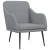 VidaXL Fauteuil 63x76x80 Cm Stof Lichtgrijs 1 VidaXL Fauteuil 63x76x80 Cm Stof Lichtgrijs -Beste Fauteuil Winkel 1000095953